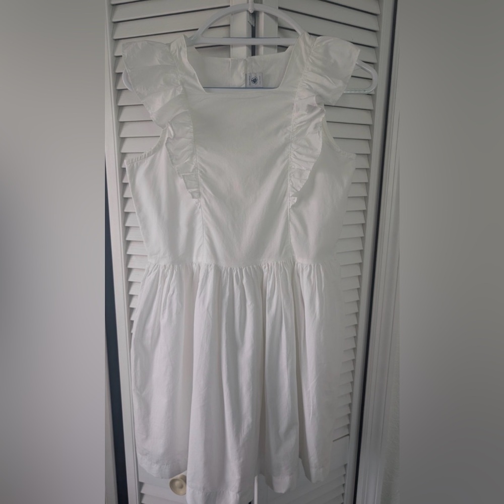 Petit Bateau Designed In France White Cotton Dress Size 12 /152 Cm